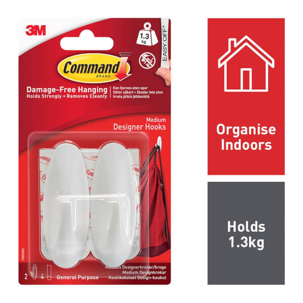 Command Medium Self Adhesive Designer Hooks Homebase