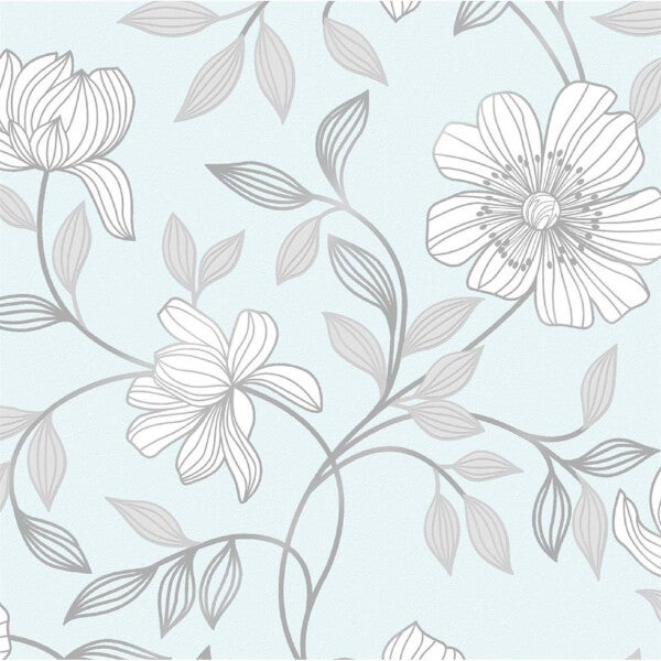 Superfresco Camille Duck Egg Wallpaper Homebase