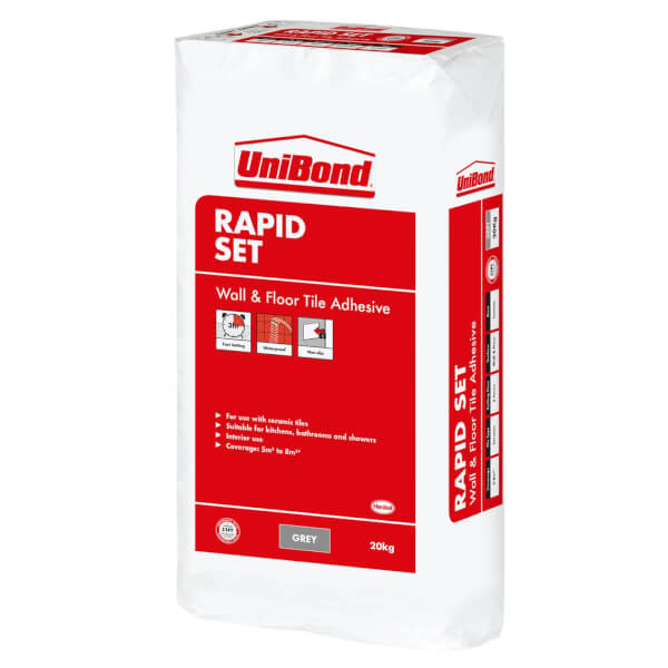 UniBond Rapid Set Tile Adhesive 20kg Homebase