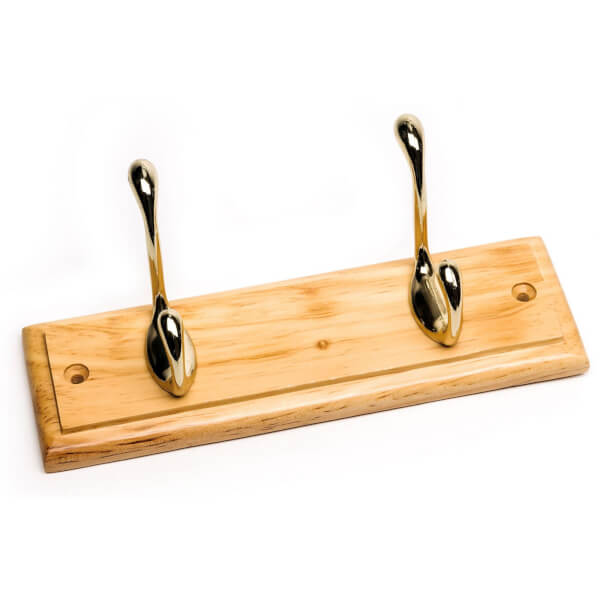 Pine Coat Hook 2 Hooks Homebase