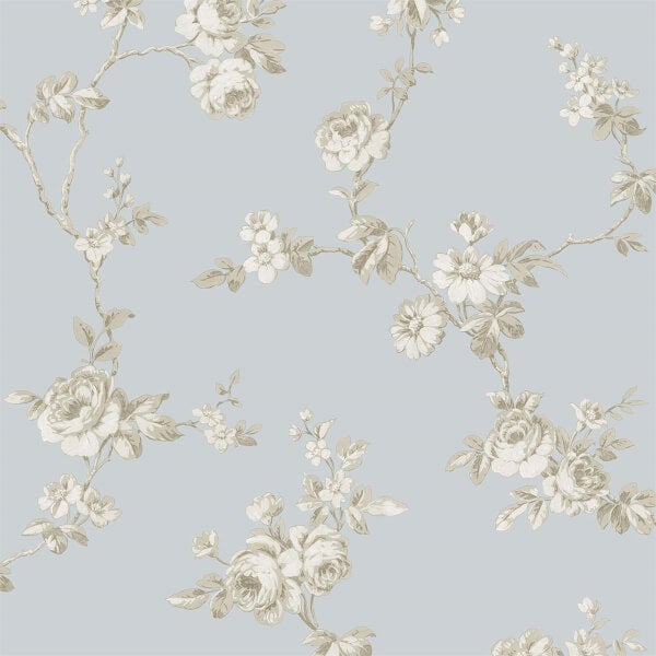 Grandeco Floral Trail Blue Wallpaper Homebase