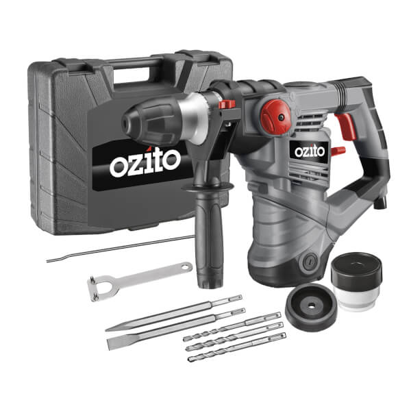 Ozito 1600W Rotary Hammer Drill Kit Homebase