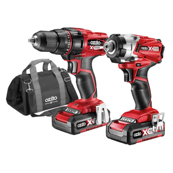 Ozito by Einhell Power X Change 18V Cordless 2 Piece Drill Kit Homebase