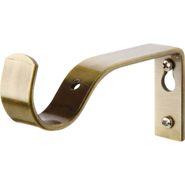 Harrison Drape Antique Brass Fixed Bracket Homebase