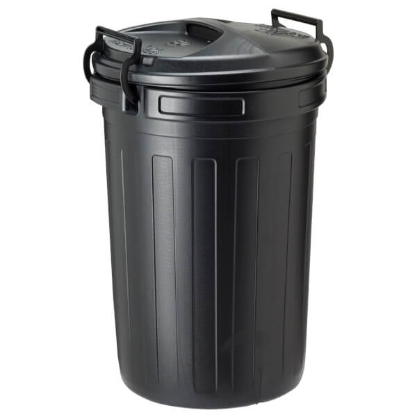 Strata Clip Black Bin 80L Homebase