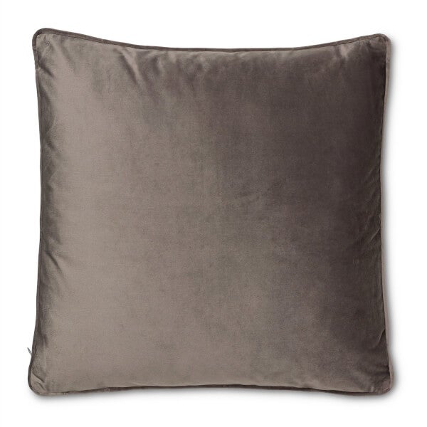 Plain Velvet Cushion Grey 45x45cm Homebase