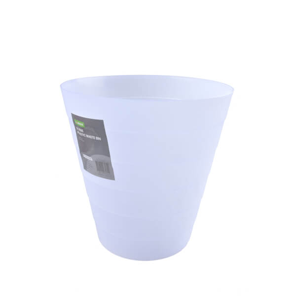 Plastic Waste Bin Frosted Homebase