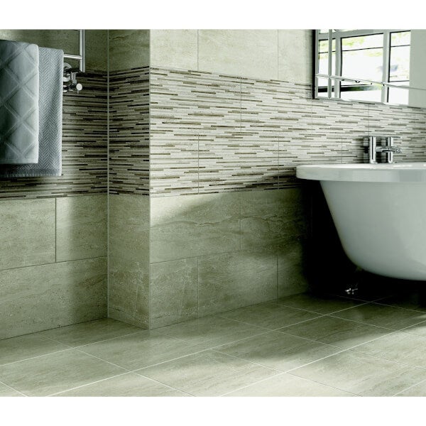 Ambleside Matchstick Ceramic Wall Tile 8 pack Homebase