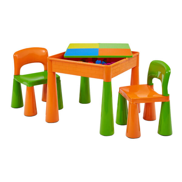 Green Orange Activity Table And 2 Chairs Homebase