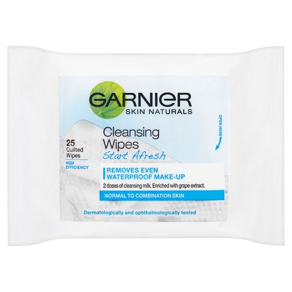 Garnier Skin Start Afresh Cleansing Wipes (25 Pack)