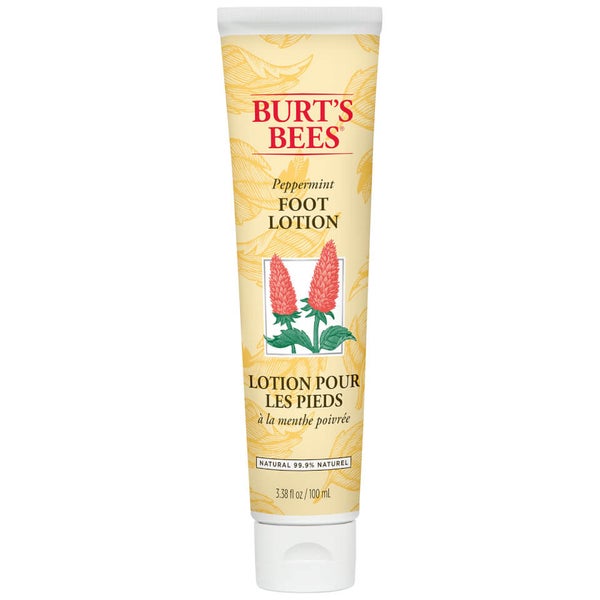 Burt's Bees Peppermint Foot Lotion (100ml) LOOKFANTASTIC