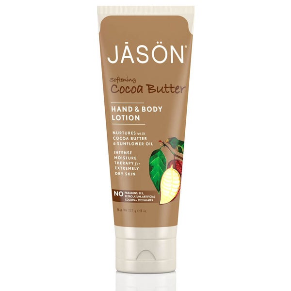 JASON  Hand et Body Lotion Adoucissant à base de beurre de cacao(237ml)