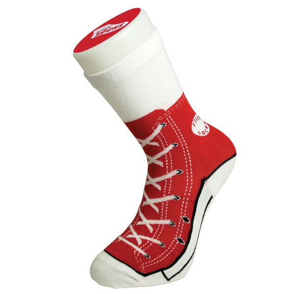 Silly Socks Baseball Schuhe Socken - Rot