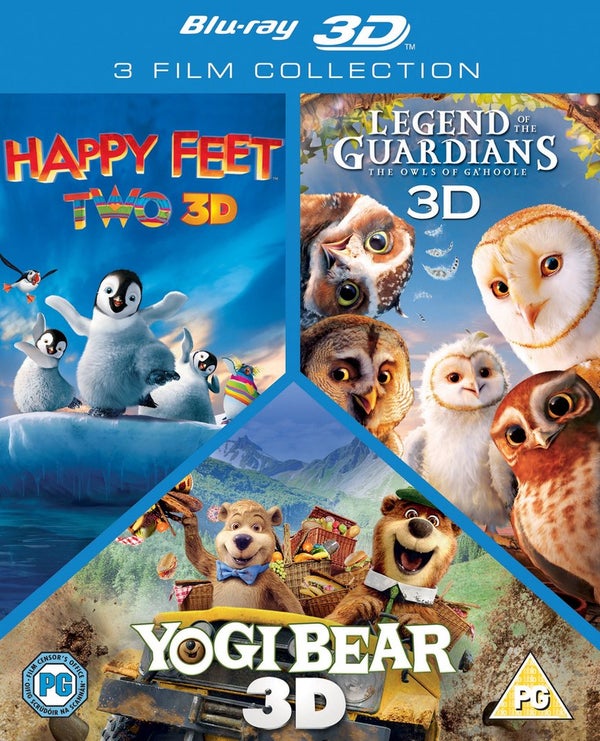3D Triple Pack: Happy Feet 2 / Yogi Bear / Legend of Guardians