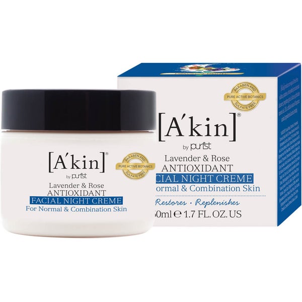 AKin Lavendel und Rose Reparierende Anti-Oxidant Nachtcreme (50ml)