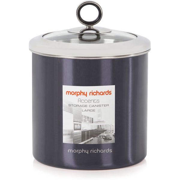 Morphy Richards Accents Large Storage Canister - Black