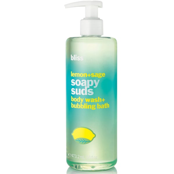 bliss Lemon + Sage Soapy Suds gel corporel et bain moussant citron et sauge 60ml