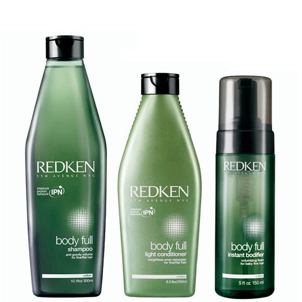 Redken Body Full 三件套 - 洗发水、护发素和即时造型液