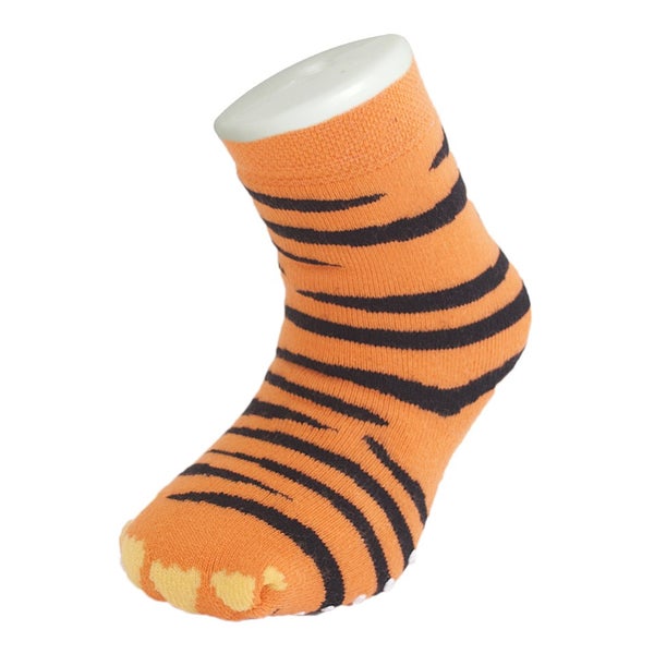 Silly Socks Kids' Slipper Socks - Thick Tiger Feet UK 1-4