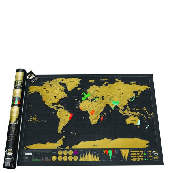Weltkarte Zum Frei Rubbeln - Scratch Map Gold Edition