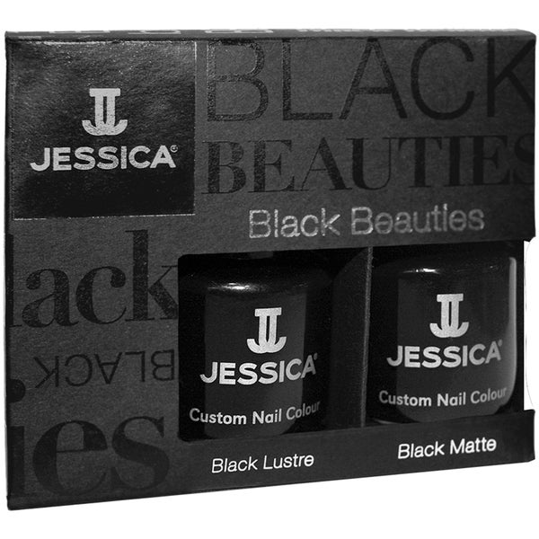 Jessica Custom Colour Nagellack - Black Beauties (enthält 2 schwarze Lacke) (14.8ml)