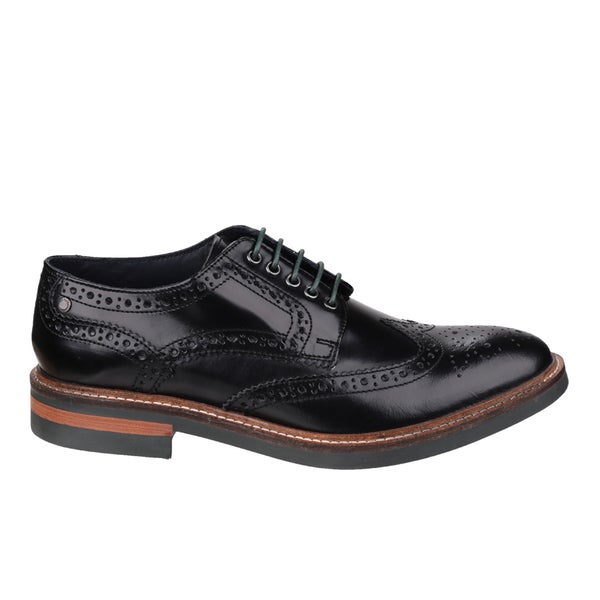 Base London Men's Woburn Brogue Shoes - Black