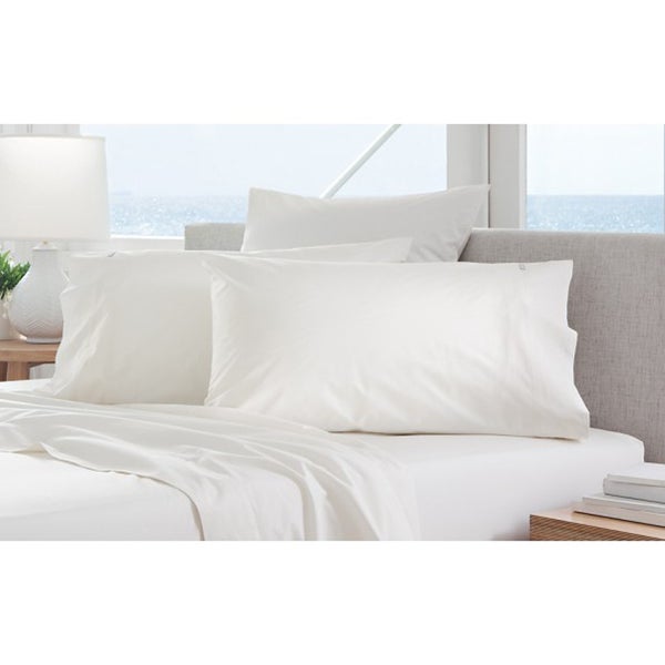 Sheridan Percale 300TC Standard Pair Pillowcases - Snow