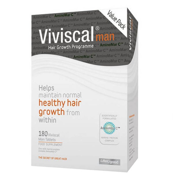 Viviscal Zinc and Flax Seed Hair Supplement Tablets for Men 180