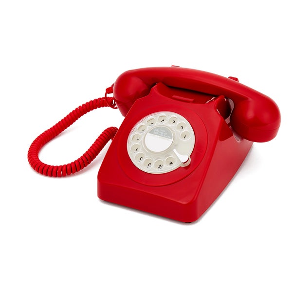 GPO Retro 746 Rotary Dial Telephone - Red