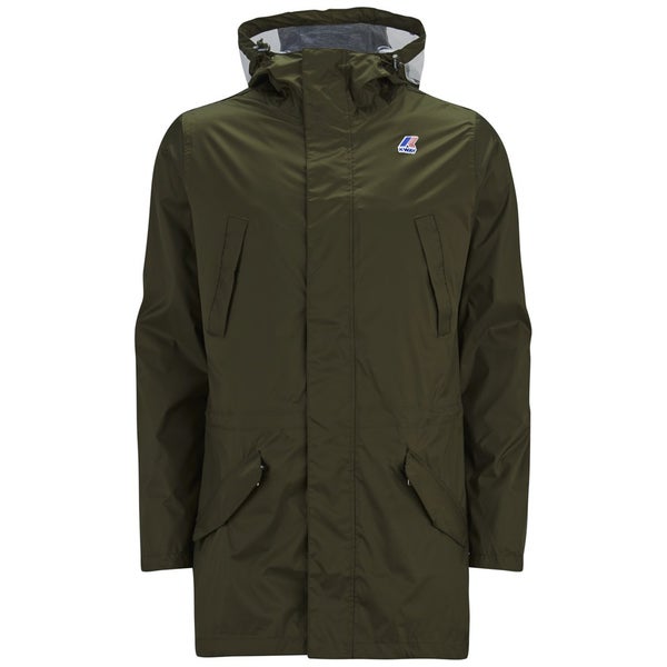 K-Way Men's Roger Classic Parka - Army Green