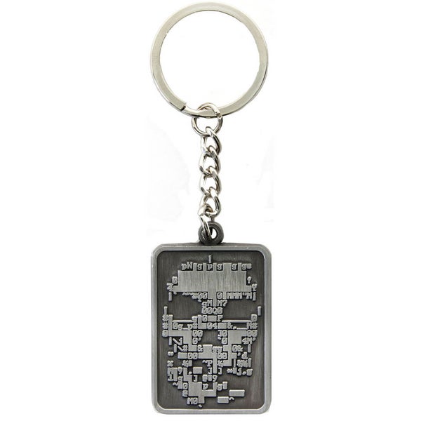 Watch Dogs Skull Brushed Metal Embedded Detail Key Chain