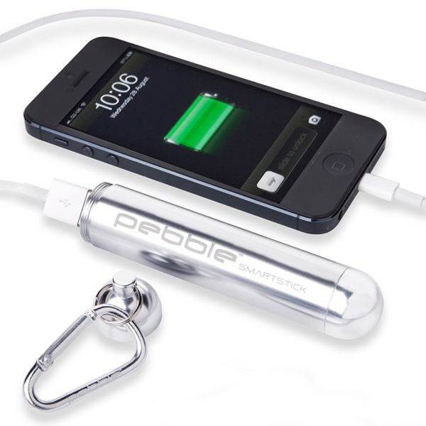 Veho Pebble Smartstick+ Emergency Portable Battery Back Up Power, 2800mah - Silver