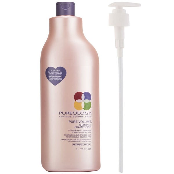 Pureology Pure Volume Shampoo (1000 ml) con dosatore