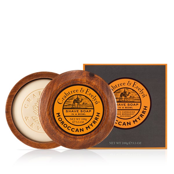 Crabtree & Evelyn Marokkanische Myrrhe Shave Soap in der Schüssel (100 g)