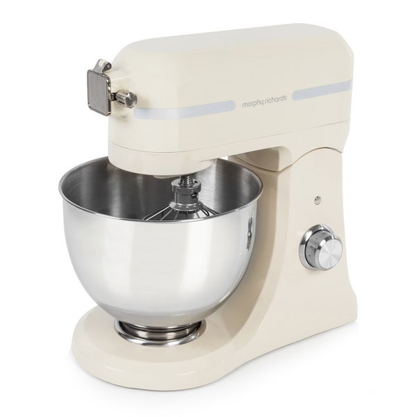 Morphy Richards 400009 Professional Diecast Stand Mixer with Guard - Cream