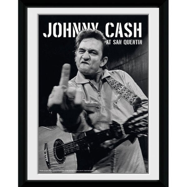 Johnny Cash Finger - 8x6 Framed Photographic