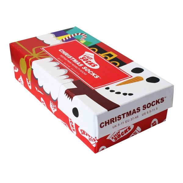 Silly Socks 3 Pairs Gift Box - Christmas - 5-11