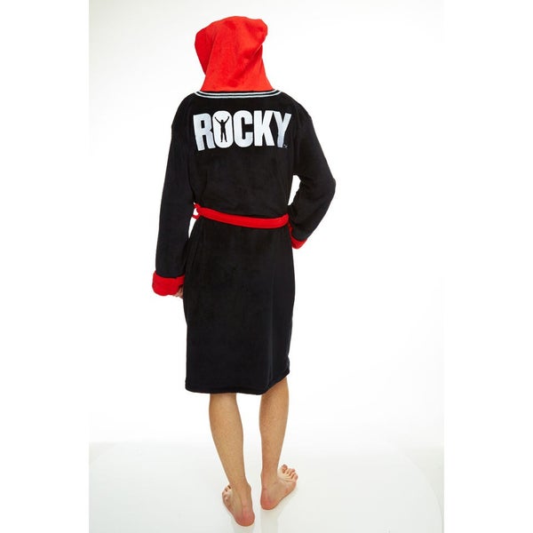 Rocky Boxing Gloves Fleece Robe - Black/Red