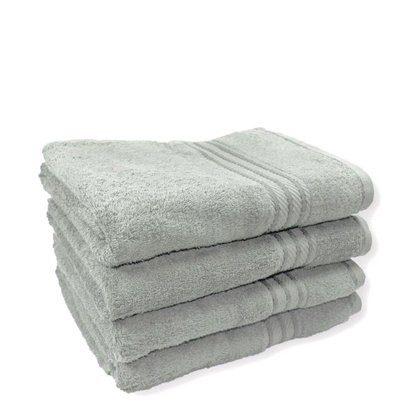 Restmor 100% Egyptian Cotton 4 Pack Bath Sheets (500gsm) - Silver