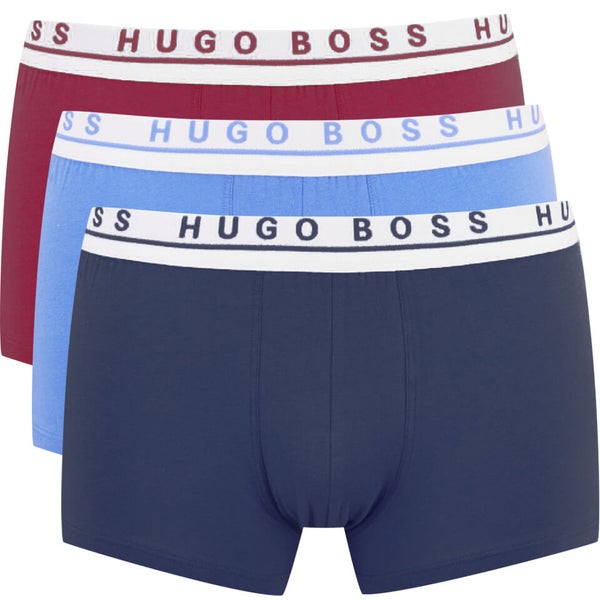 BOSS Hugo Boss Men's 3 Pack Boxer Shorts - Blue/Navy/Pink