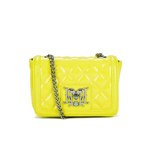 Love Moschino Women's Quilted Patent Small Cross Body Bag - Yellow ...
