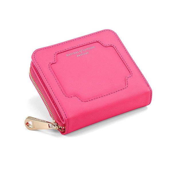 Aspinal of London Marylebone Mini Purse - Smooth Neon Pink