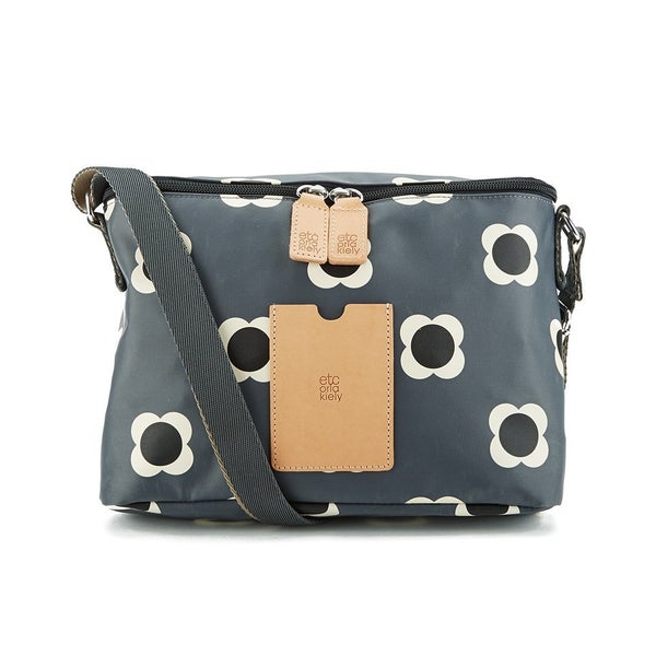 Etc by Orla Kiely Women's Flower Spot Nylon Mini Box Bag - Pebble