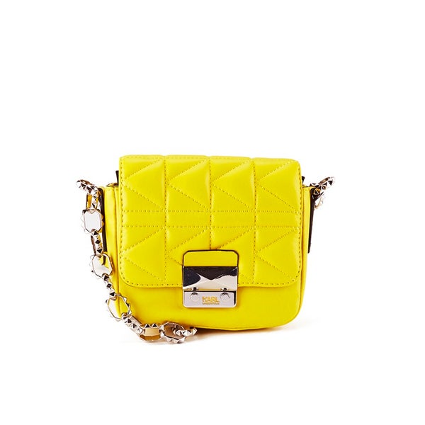 Karl Lagerfeld K/Kuilted Cross Body Bag - Yellow