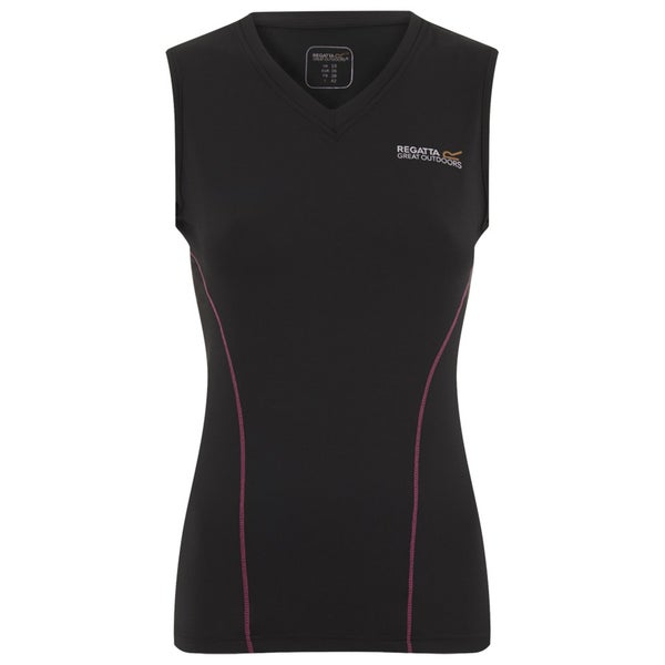 Regatta Women's Vonda Sleeveless T-Shirt - Black/Pink