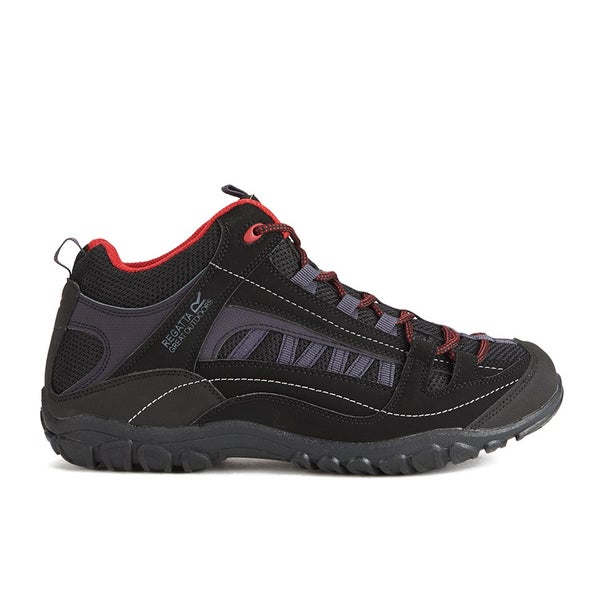 Regatta Men's Edgepoint Mid Hiking Boots - Black/Red