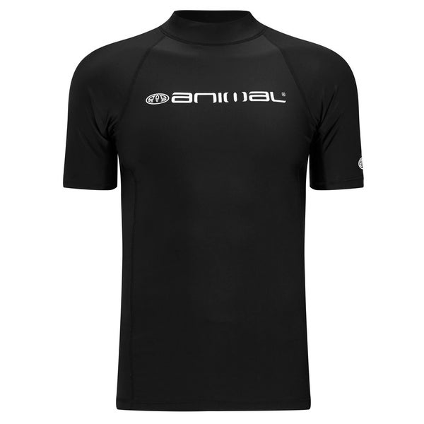 Animal Men's Lowe Rash Vest Black Sports & Leisure Zavvi UK