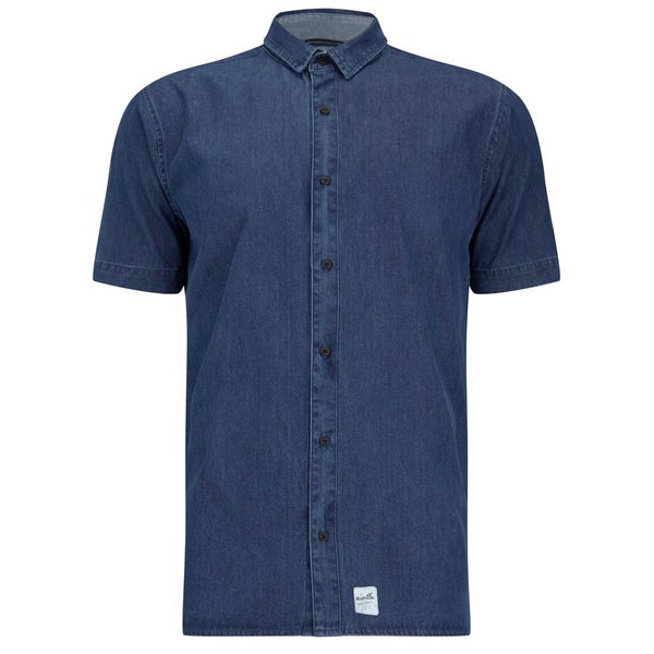 Boxfresh Men's Carfrae Short Sleeved Shirt - Blue Indigo