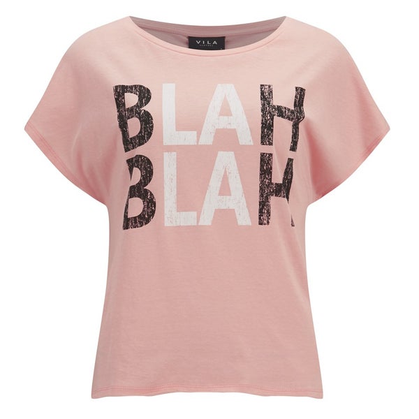 VILA Women's BLAH T-Shirt - Apricot Blush