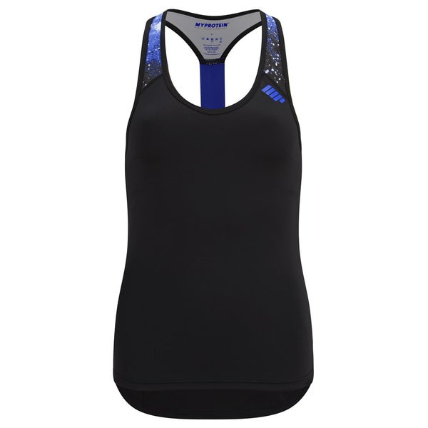Myprotein Women's Racer Back Scoop Vest with Support - Blue Graffiti